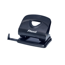 Taladro Metálico De 2 Punzones Rexel Value 230 Capacidad 30 Hojas Negro