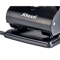 Taladro Metálico De 2 Punzones Rexel Value 230 Capacidad 30 Hojas Negro