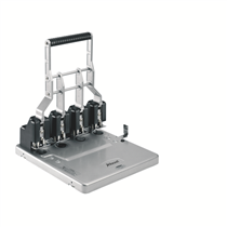 Taladro Gran Capacidad De 4 Punzones Rexel Hd4150 Capacidad 150 Hojas Plata