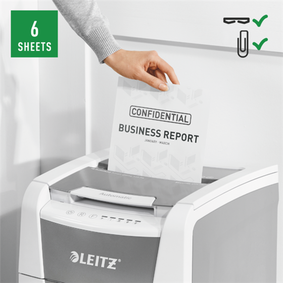 Destructora Automática Para Pequeña Oficina Leitz Iq 100 Autofeed P5