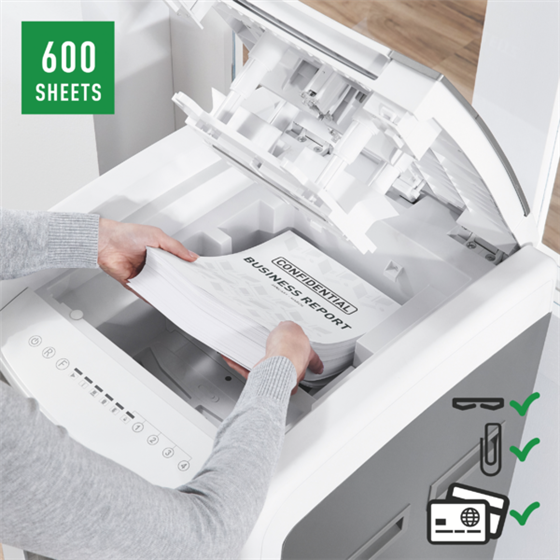 Destructora Automática Para Oficina Leitz Iq 600 Pro Autofeed P4