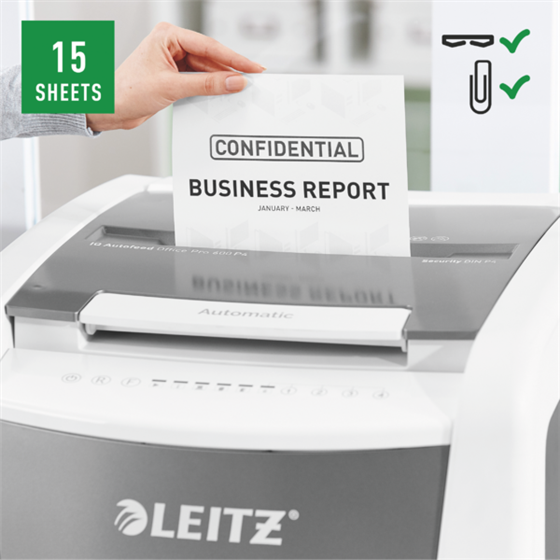 Destructora Automática Para Oficina Leitz Iq 600 Pro Autofeed P4