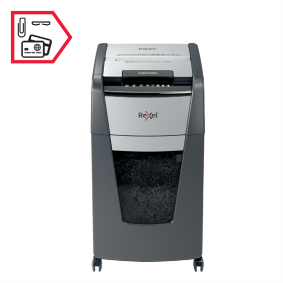 Destructora Automática Rexel Optimum Autofeed 225X De Corte En Partículas