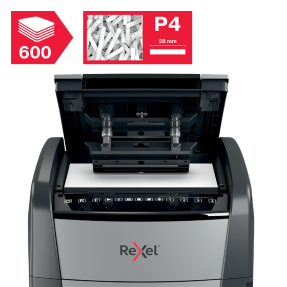 Destructora Automática Rexel Optimum Autofeed 600X De Corte En Partículas