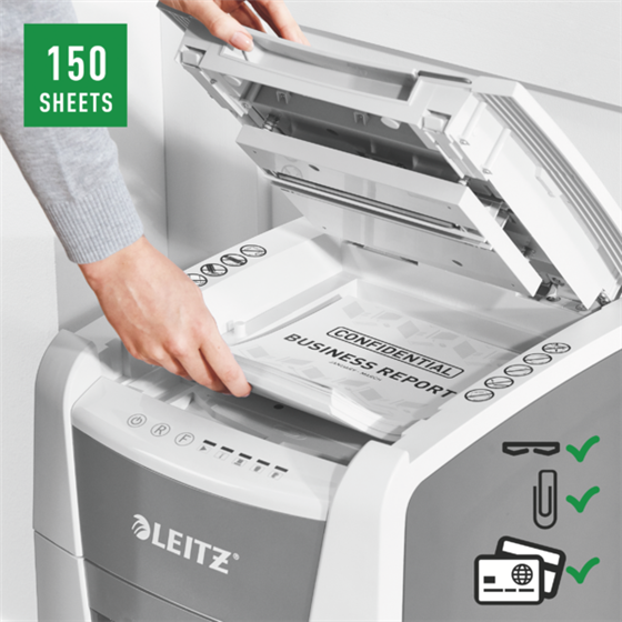 Destructora Automática Para Oficina Leitz Iq 150 Autofeed P4