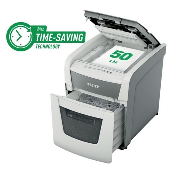Destructora Automática Para Pequeña Oficina Leitz Iq Autofeed 50X P4