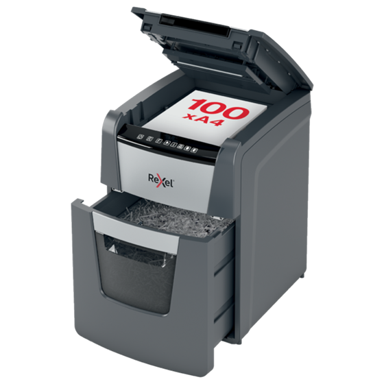 Destructora Automática Rexel Optimum Autofeed 100X De Corte En Partículas