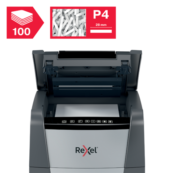 Destructora Automática Rexel Optimum Autofeed 100X De Corte En Partículas