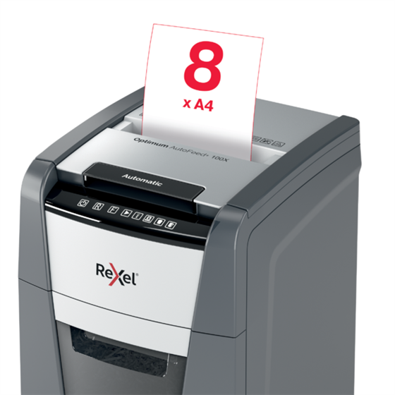 Destructora Automática Rexel Optimum Autofeed 100X De Corte En Partículas