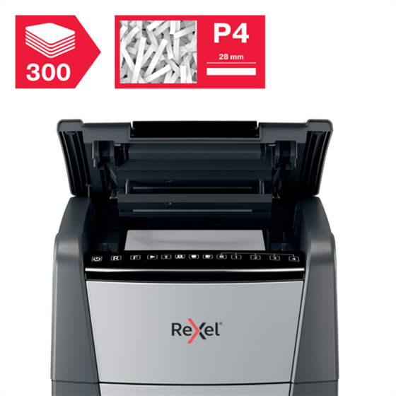 Destructora Automática Rexel Optimum Autofeed 300X De Corte En Partículas