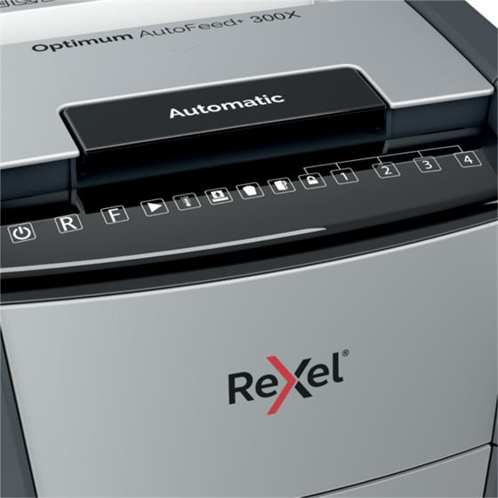 Destructora Automática Rexel Optimum Autofeed 300X De Corte En Partículas