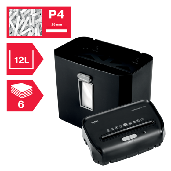 Destructora De Papel De Corte En Partículas Rexel Promax Qs Rpx612