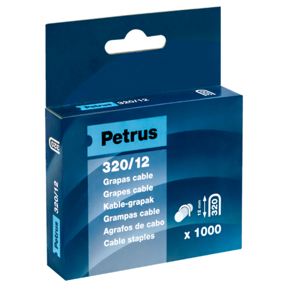 Grapas Mod. 320/12 De Petrus 12 mm. Caja x1000