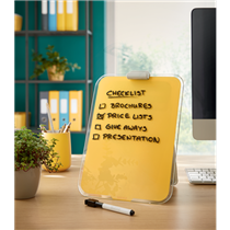 Atril De Cristal De Sobremesa Leitz Cosy Amarillo Cálido