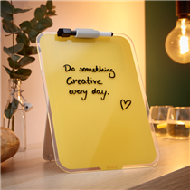 Atril De Cristal De Sobremesa Leitz Cosy Amarillo Cálido