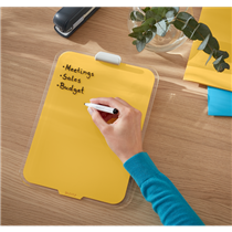 Atril De Cristal De Sobremesa Leitz Cosy Amarillo Cálido