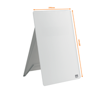 Atril De Sobremesa De Pizarra De Cristal Con Superficie De Borrado En Seco Nobo De 216X297 Mm Blanco Brillante