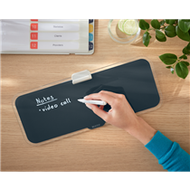 Bloc De Notas De Sobremesa De Cristal Leitz Cosy Gris Terciopelo