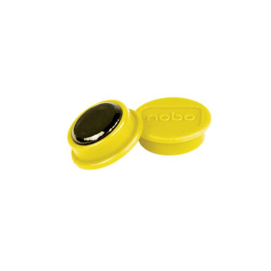 Imanes Magnéticos Para Pizarra Nobo, Paquete De 10 Imanes De Colores De 13 Mm Amarillo