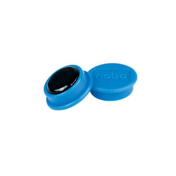 Imanes Magnéticos Para Pizarra Nobo, Paquete De 10 Imanes De Colores De 13 Mm Azul