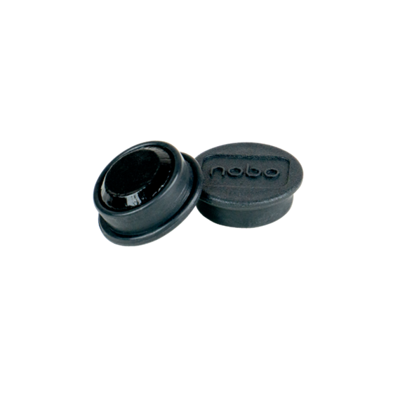 Imanes Magnéticos Para Pizarra Nobo, Paquete De 10 Imanes De Colores De 13 Mm Negro