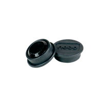 Imanes Magnéticos Para Pizarra Nobo, Paquete De 10 Imanes De Colores De 13 Mm Negro