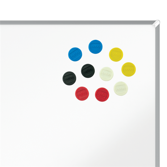 Imanes Magnéticos Para Pizarra Nobo, Paquete De 10 Imanes De Colores De 13 Mm Surtidos