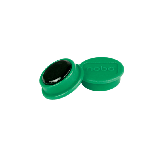 Imanes Magnéticos Para Pizarra Nobo, Paquete De 10 Imanes De Colores De 13 Mm Verde