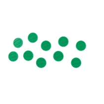 Imanes Magnéticos Para Pizarra Nobo, Paquete De 10 Imanes De Colores De 13 Mm Verde