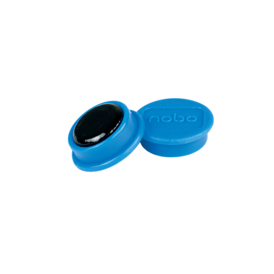 Imanes Magnéticos Para Pizarra Nobo, Paquete De 10 Imanes De Colores De 24 Mm Azul