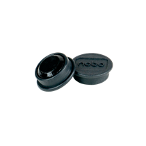 Imanes Magnéticos Para Pizarra Nobo, Paquete De 10 Imanes De Colores De 24 Mm Negro
