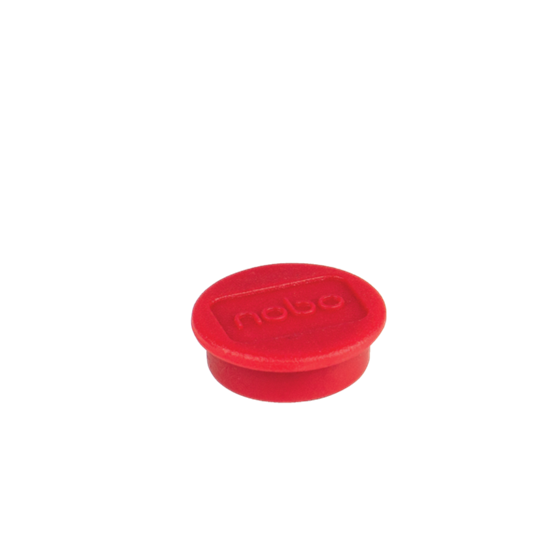 Imanes Magnéticos Para Pizarra Nobo, Paquete De 10 Imanes De Colores De 24 Mm Rojo