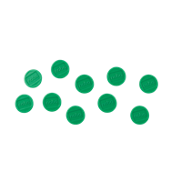 Imanes Magnéticos Para Pizarra Nobo, Paquete De 10 Imanes De Colores De 24 Mm Verde