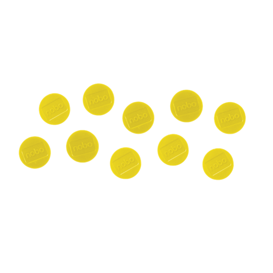 Imanes Magnéticos Para Pizarra Nobo, Paquete De 10 Imanes De Colores De 32Mm Amarillo