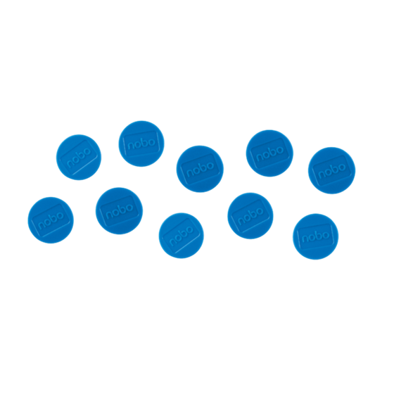 Imanes Magnéticos Para Pizarra Nobo, Paquete De 10 Imanes De Colores De 32Mm Azul