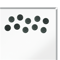 Imanes Magnéticos Para Pizarra Nobo, Paquete De 10 Imanes De Colores De 32Mm Negro