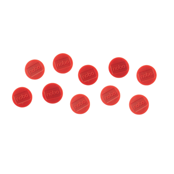 Imanes Magnéticos Para Pizarra Nobo, Paquete De 10 Imanes De Colores De 32Mm Rojo