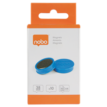 Imanes Magnéticos Para Pizarra Nobo, Paquete De 10 Imanes De Colores De 38Mm Azul