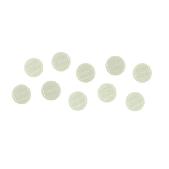Imanes Magnéticos Para Pizarra Nobo, Paquete De 10 Imanes De Colores De 38Mm Blanco