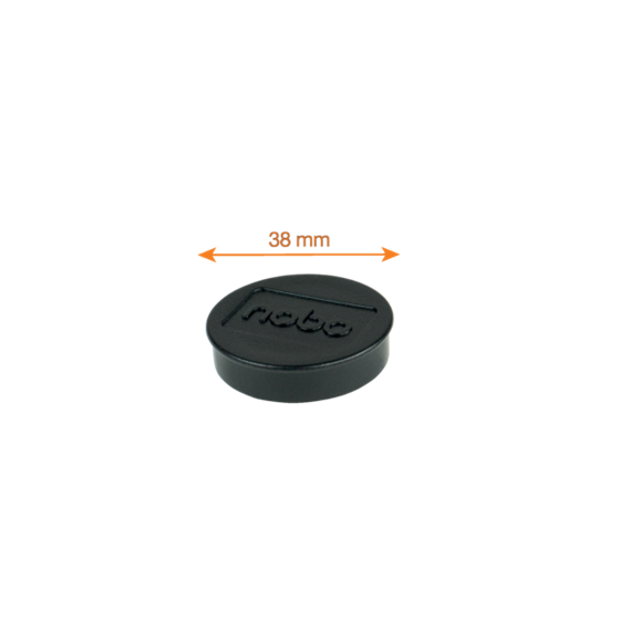 Imanes Magnéticos Para Pizarra Nobo, Paquete De 10 Imanes De Colores De 38Mm Negro