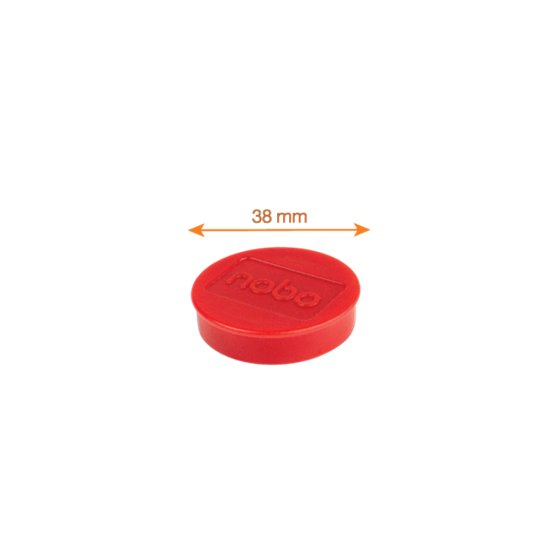 Imanes Magnéticos Para Pizarra Nobo, Paquete De 10 Imanes De Colores De 38Mm Rojo