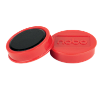 Imanes Magnéticos Para Pizarra Nobo, Paquete De 10 Imanes De Colores De 38Mm Rojo