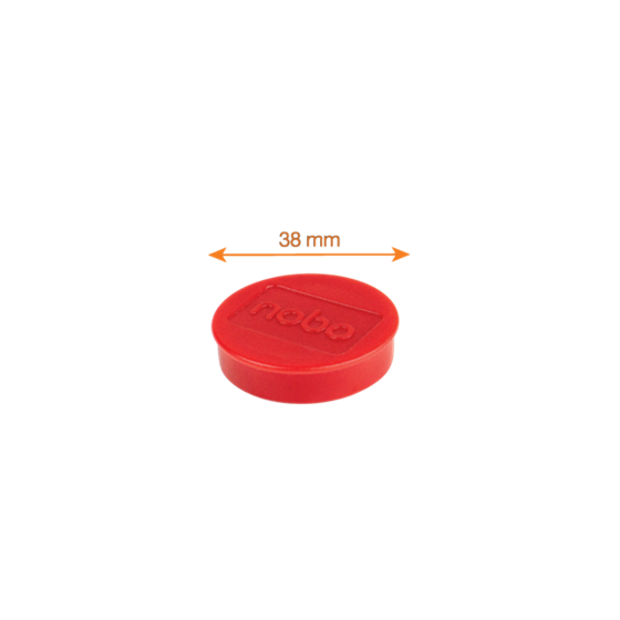 Imanes Magnéticos Para Pizarra Nobo, Paquete De 10 Imanes De Colores De 38Mm Rojo