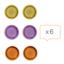 Imanes Magnéticos Para Pizarra Nobo, Paquete De 6 Imanes De Colores De 30Mm Surtidos