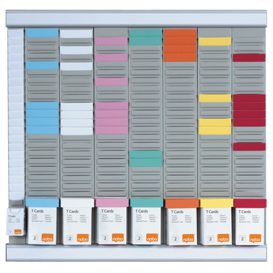 Kit De Planificación Para Oficinas Con Fichas T De Nobo Plata
