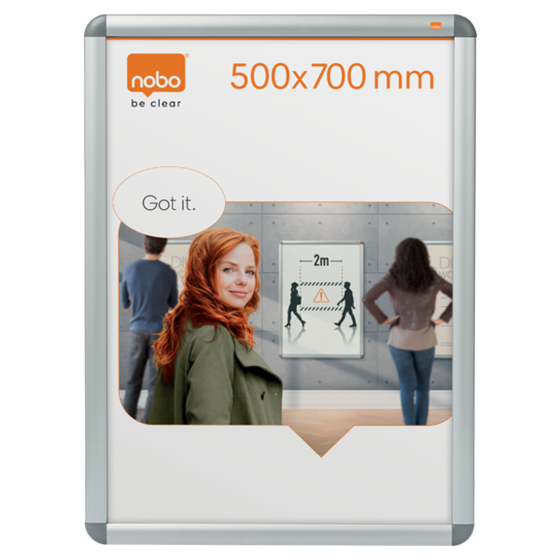 Marco Publicitario Nobo De 500 × 700 Mm Plata
