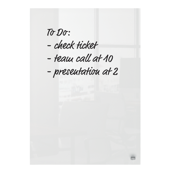 Mini Blocs De Notas De Pizarra Blanca De Cristal  Nobo 230X152Mm, Paquete De 2 Blanco