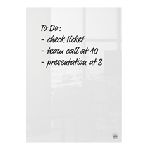 Mini Blocs De Notas De Pizarra Blanca De Cristal  Nobo 230X152Mm, Paquete De 2 Blanco