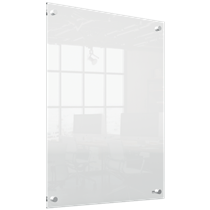 Mini Pizarra Blanca Acrílica Transparente Nobo De 600X450 Mm Montada En La Pared Transparente