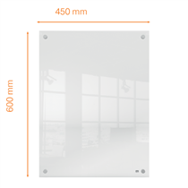 Mini Pizarra Blanca Acrílica Transparente Nobo De 600X450 Mm Montada En La Pared Transparente